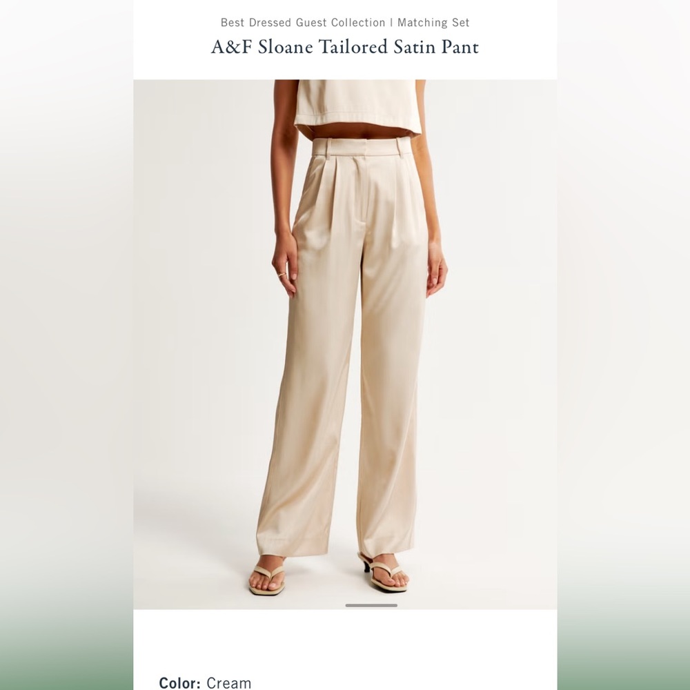 Abercrombie&Fitch Sloane Satin Tailored Pants